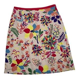 Boden Womens Floral‎ Lined Boho Style Skirt Sz 8R